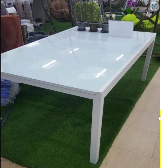 ブラック 伸縮式ガーデンテーブル